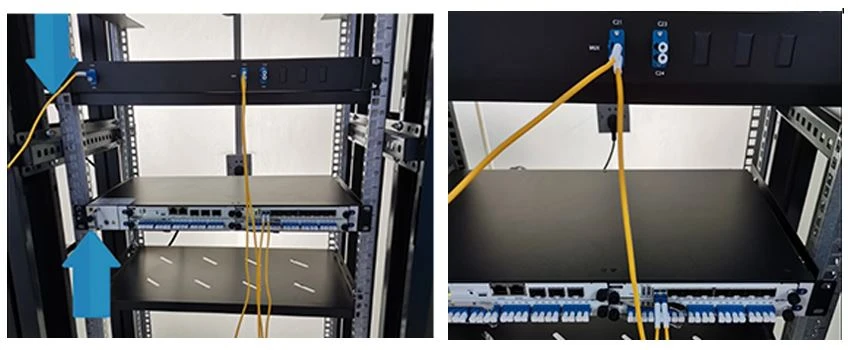 how to install 4ch single fiber mux demux 2